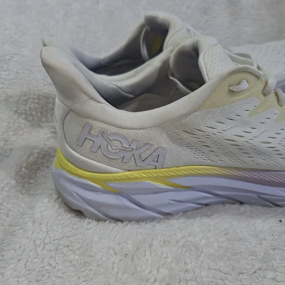 Hoka One One Womens Clifton 8 1119394 BDBBW White Running Shoes Sneaker Sz10.5 B - Picture 8 of 13